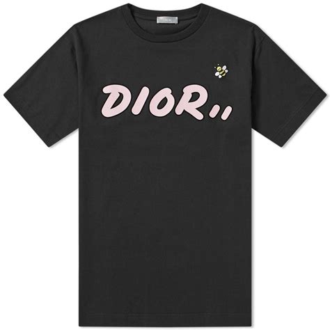 dior tshirt bee|black cotton t-shirt with bee.